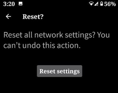 Atiestatiet visus tīkla iestatījumus operētājsistēmā Android 10