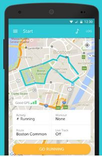 Runkeeper GPS Tracker lietotne Android Wear