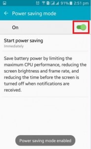 Kā iespējot enerģijas taupīšanas režīmu android konfekte (5.1.1)