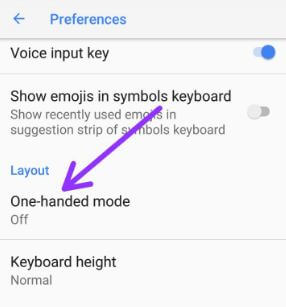 Kā iespējot vai atspējot vienu roku režīmu Android Gboard tastatūrā