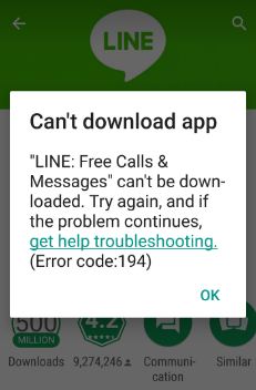 Kā novērst kļūdu 194 Google Play veikalā