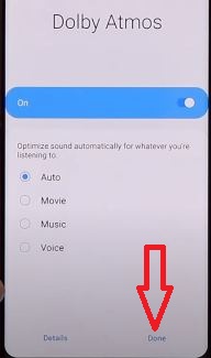 Iespējojiet vai atspējojiet Dolby Atmos ierīcē Samsung S20 +